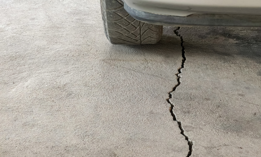 cracked garage floor