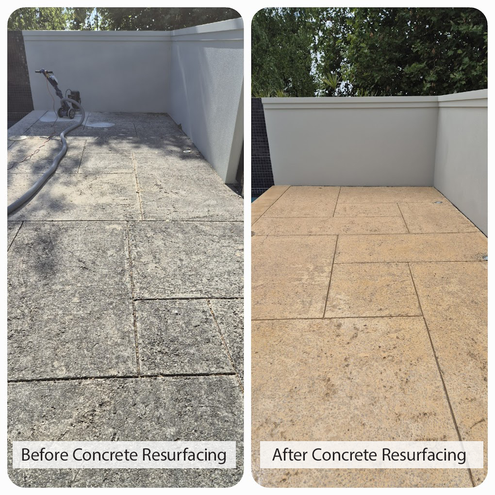 concrete resurfacing before after
